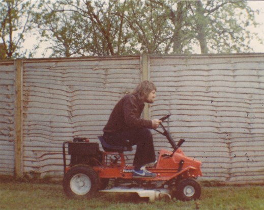 The ride-on lawnmower