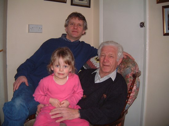 Dad with Andy and Lydia