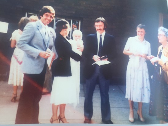 Andy's christening with Alan & Pauline