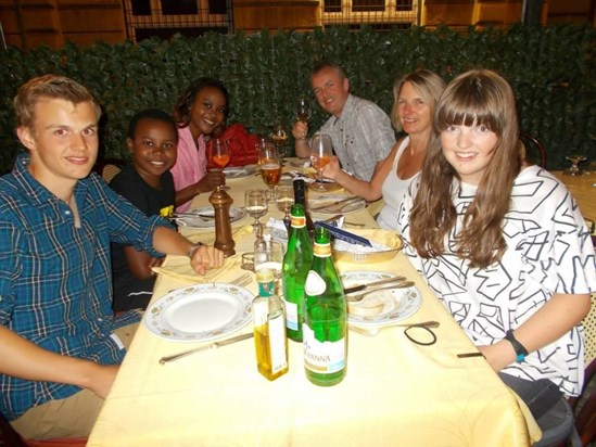 A lovely dinner in Rome, August 2014