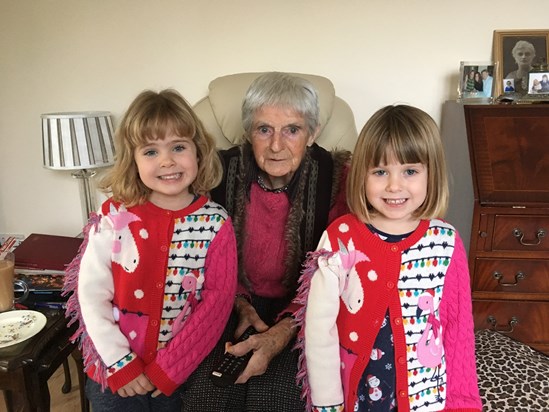 Nan with the terrible two! Poppy & Dolly ??