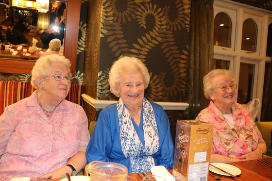 Joan with her sisters at her 90th Birthday Celebration