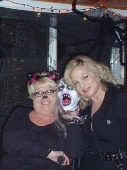Linda and Pam at Halloween party 2007