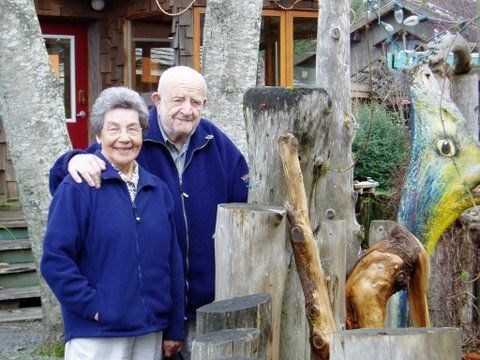 in front of Hornby Island cafe