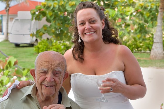 Grandpa at his grand-daughter Becky's wedding - Cuba 2009