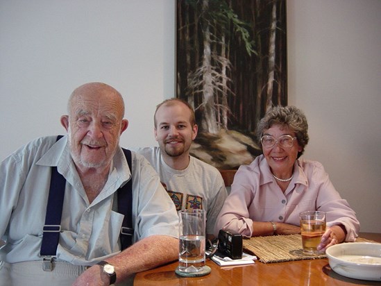 Grandpa, Mike, Grandma - 2002