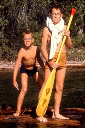 Joe and Don on a raft