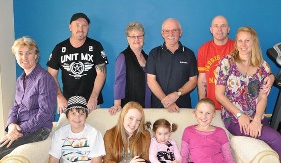 Back: Victoria, Paul. Judy, Vic, Mark and Natalie.  Front: Jack, Brooke, Libby and Skye