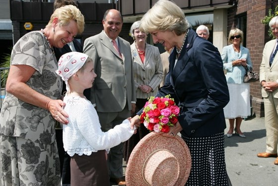Presenting a posy to the Dutchess of Kent 2006