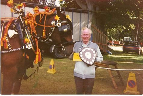 Very Proud with his Shire Horse
