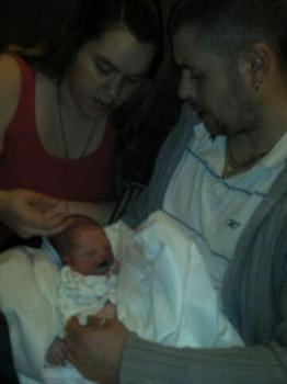 Shay with Mummy and Daddy