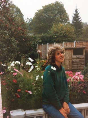 Mum in Nanna's garden