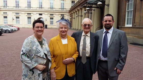 At Buckingham Palace to collect his MBE, March 2017