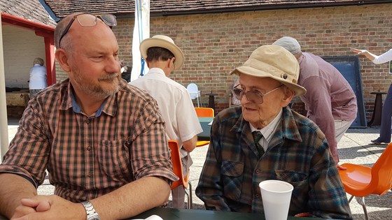 Iain and Dad at Pitstone Museum 2019