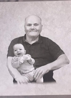 Grandad with his great grandson blayne Robert smith