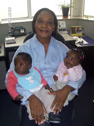 Ijeoma & the Kojo Twins @ 4months