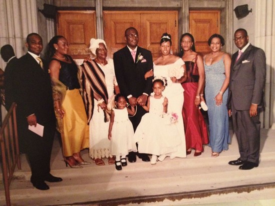 Ijeoma & family at Amechi's wedding (2002)