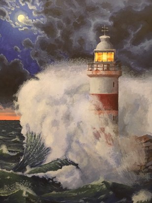 Tim's weather-y artistic licence. Lovely lighthouse.