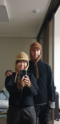 Hats for the cold jogging, korea 2020