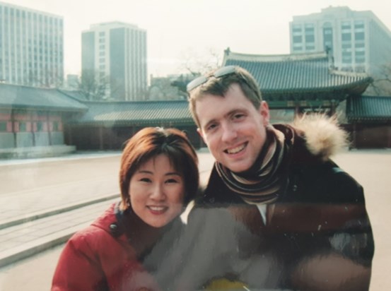 With my sister in Korea, 2004