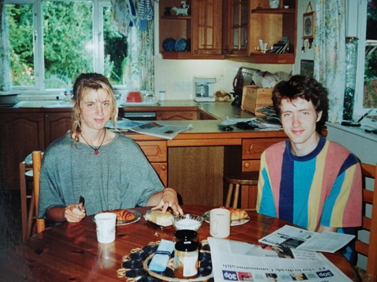 Breakfast, at home 46 St Andrews Road c. 1990 