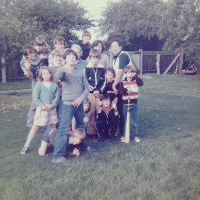 Summer gathering of cousins circa 1977