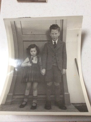 Ray with sister Lin 1951 aged 10