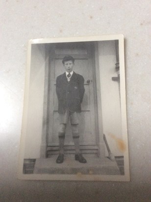 Ray about 11 years in W.S.M college uniform 1952