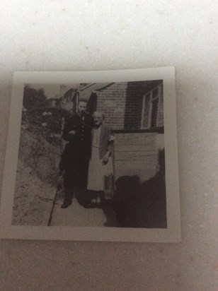 Ray aged about 17 with aunt Lizzy in police cadet uniform