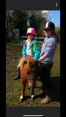 Emily with TLC rescue pony Captain Cuddles 
