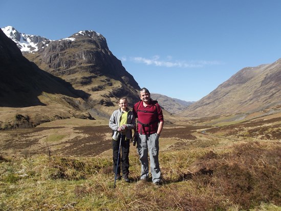 Dad and me in Glencoe. 2013