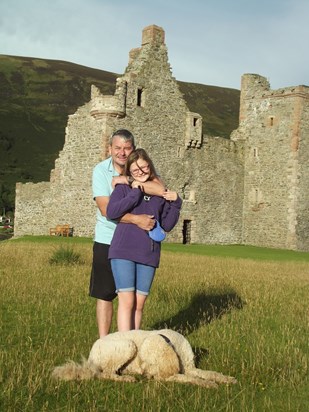 Dad, Noodle and me in Arran - 2015