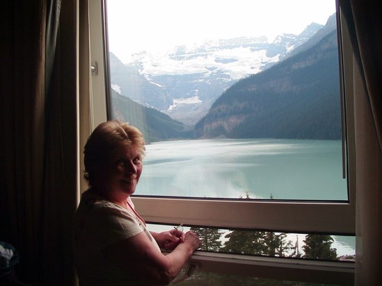 Canada - Lake Louise. July 2007.  View from our hotel room.
