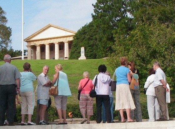 Virginia - Sept 2006.  Arlington National Cemetary.  Wendy at President Kennedy's grave.