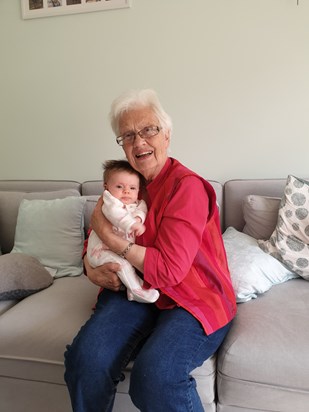 With great-granddaughter Amelie, April 2019