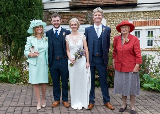 At granddaughter Helen's wedding, Sept 2015