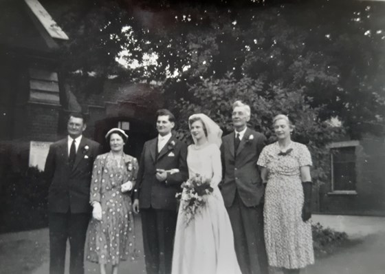 Mum and Dad's wedding, with both sets of parents