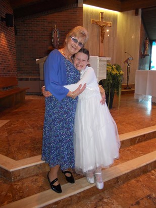 Grandma at Mikhayla's 1st communion May 2011