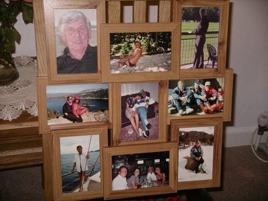 Pictures through the years - displayed at our home after the service