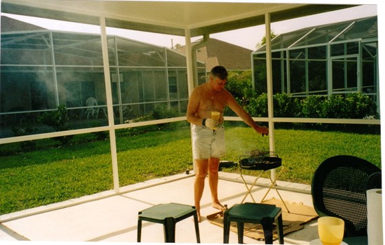 In Florida  in the old house before we got a 'proper' bbq