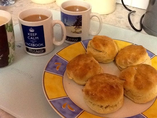 me, you and wee Michipops enjoyed tea and scones (made by me of course, not Mandy!)