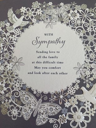 Deepest sympathy card