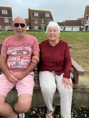 Mum and Mike enjoying the sea breezes 2020