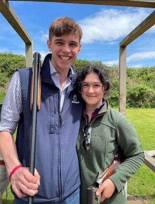 Clay shooting together <3