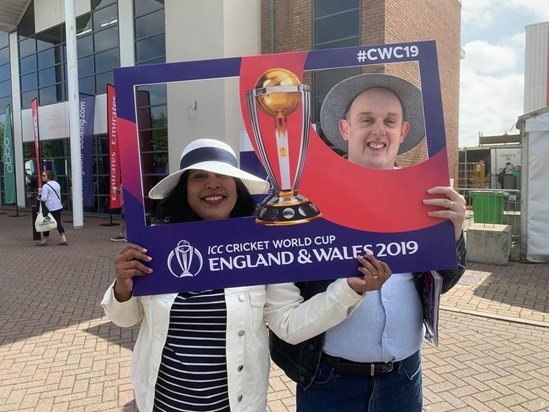  John,  at Cricket world cup 2019, England.