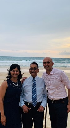 Diola & Ravi with Dad in Phuket