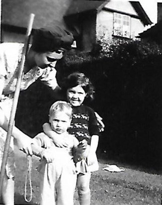 Mum, Kathy and David 1950