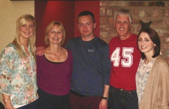 The Thomas Family with David’s nephew - 2012