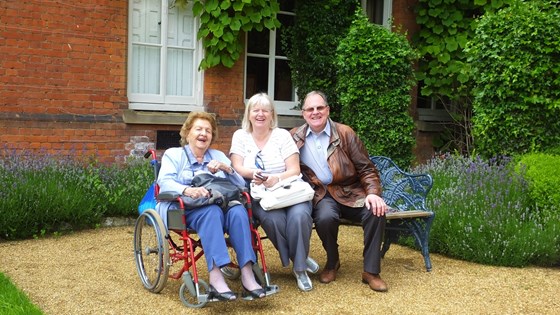 Day out at National Trust Bob Mum and me sharing some laughter 