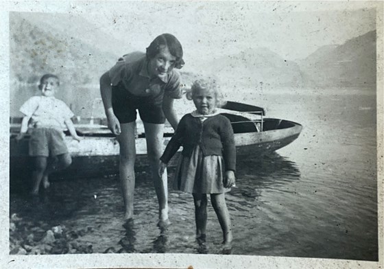 Very young Jean at Crummock water